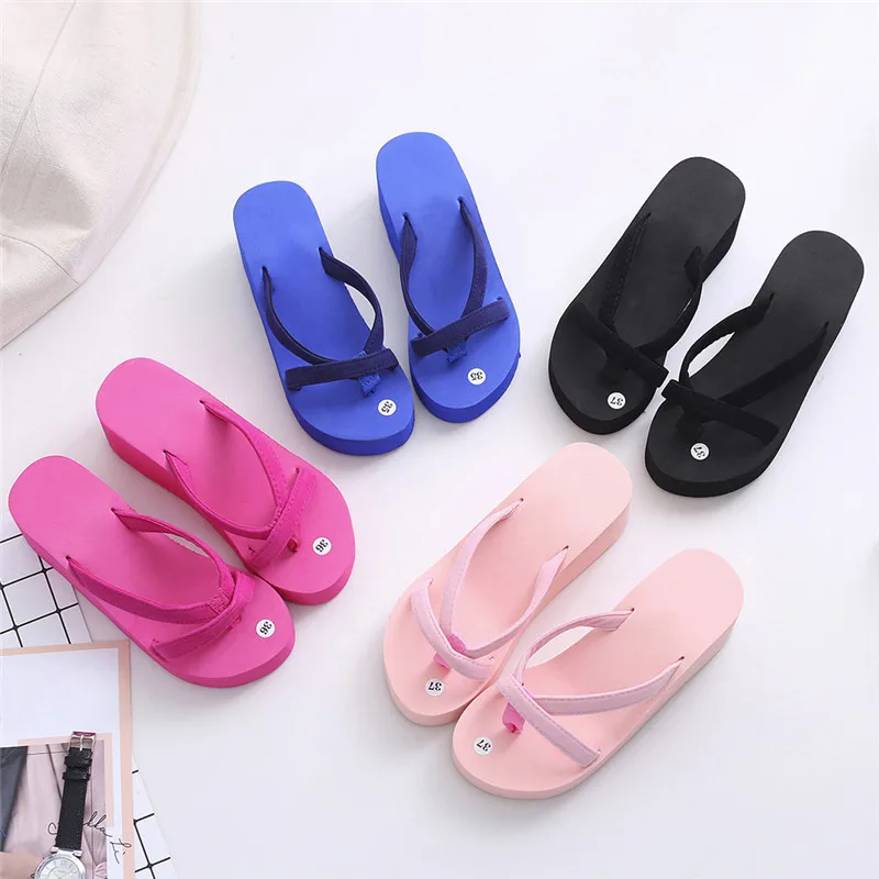 Summer Woman Shoes Platform bath slippers Wedge Thick Sole Heeled Beach Flip Flops High Heel Slippers For Women Ladies Shoes #40
Summer Woman Shoes Platform bath slippers Wedge Thick Sole Heeled Beach Flip Flops High Heel Slippers For Women Ladies Shoes #40