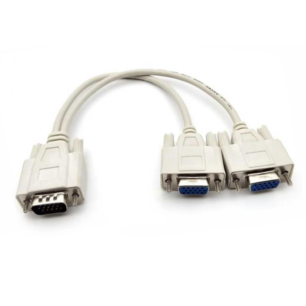 VGA Duplicator Cable 1 HDB 15 Male to 2 VGA HDB15 Female Splitter Double Monitor JLRL88
VGA Duplicator Cable 1 HDB 15 Male to 2 VGA HDB15 Female Splitter Double Monitor JLRL88