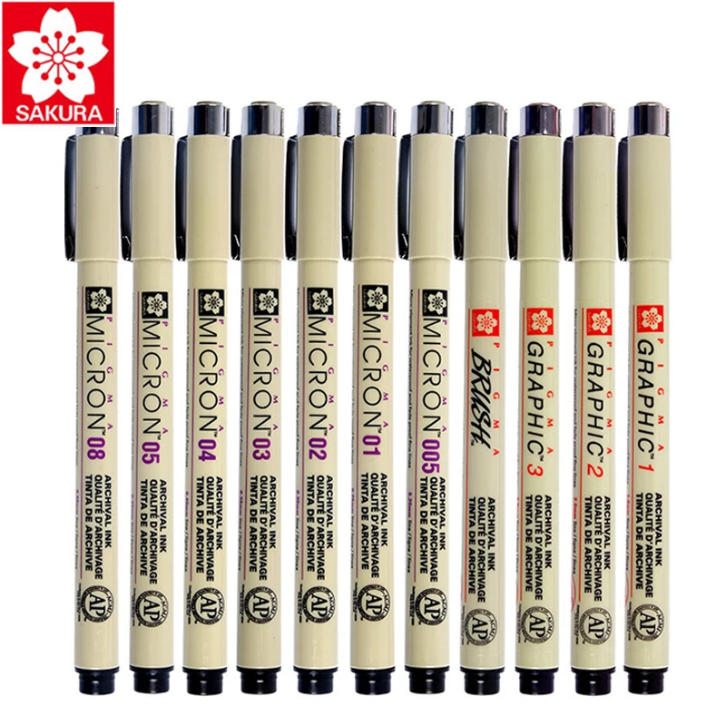 Японские тонкие ручки Sakura Pigma Micron, набор разноцветных игл, кисть для рисования; Ручка/4P/7P, XSDK-6P
Японские тонкие ручки Sakura Pigma Micron, набор разноцветных игл, кисть для рисования; Ручка/4P/7P, XSDK-6P
