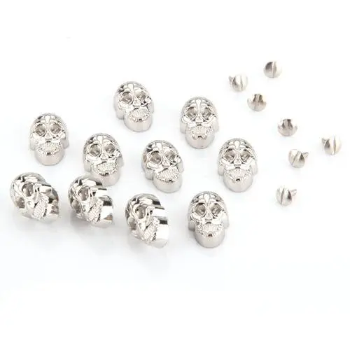 10pcs 9mm Silver Copper Skull Leathercraft DIY Rapid Studs Rivets Punk Decorative Rivets For Belts
10pcs 9mm Silver Copper Skull Leathercraft DIY Rapid Studs Rivets Punk Decorative Rivets For Belts