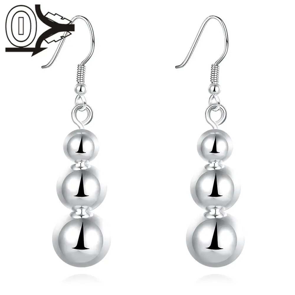Fashion Long Earrings 925 Jewelry Silver Plated Three Round Ball Earrings for Women Female Korea Ear Jewelry New 2019
Fashion Long Earrings 925 Jewelry Silver Plated Three Round Ball Earrings for Women Female Korea Ear Jewelry New 2019
