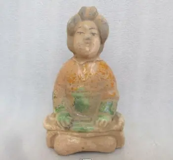 

12 cm * / China collectibles tang sancai pottery and porcelain. Figure statue/5