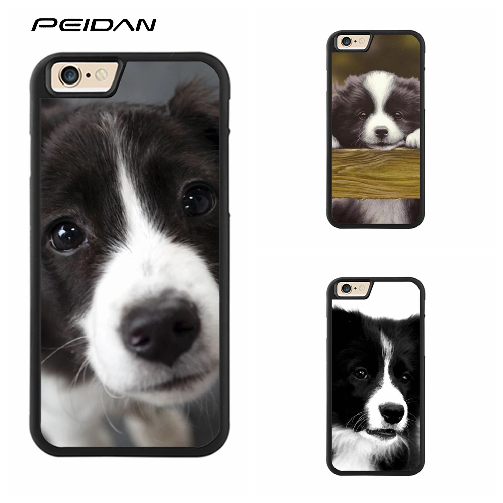 Peidan Бордер-колли собака щенок полный крышкой сотовый телефон чехол для iPhone X 4 4S 5 5S