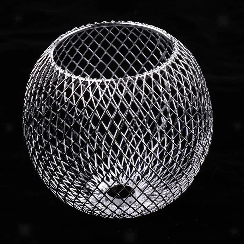 Mayitr Iron Lampshade Round Chandelier Lamp Cover Handmade Light Cover Lamp Protector Light Decor for Living Room Decor