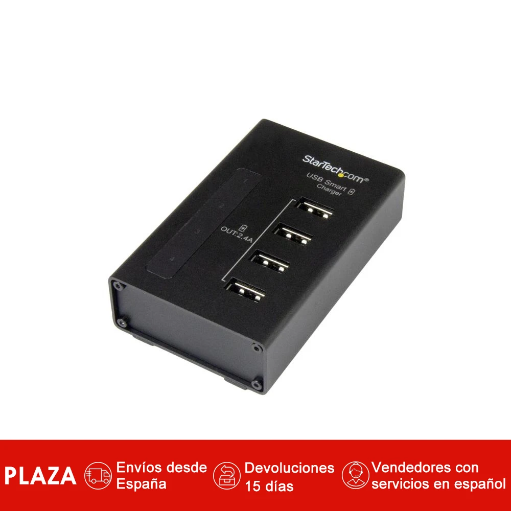 StarTech.com Estacion de Carga de 4 Puertos USB - 48W/9,6A, Interior, Corriente alterna, 12 V, 4 A, Negro
StarTech.com Estacion de Carga de 4 Puertos USB - 48W/9,6A, Interior, Corriente alterna, 12 V, 4 A, Negro