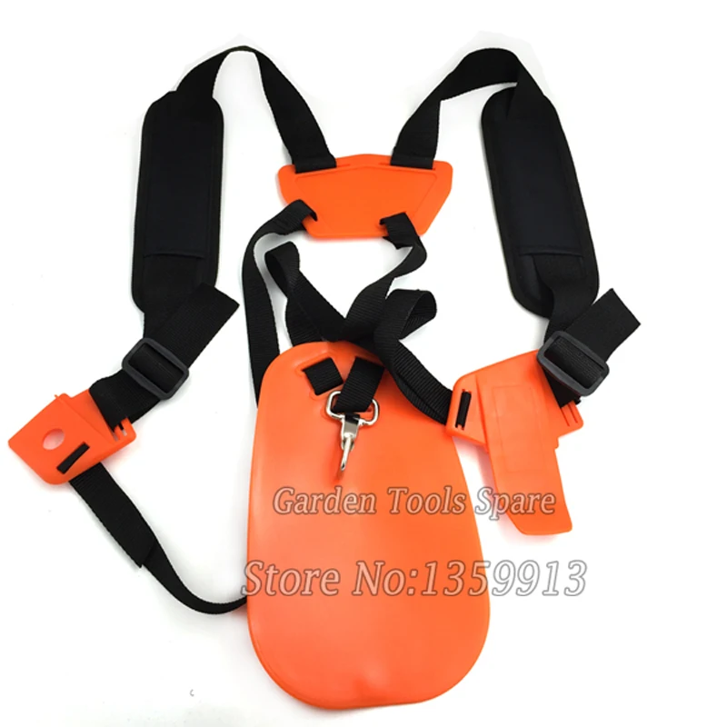 Image New type Double Shoulder strap Brush Cutter Harness with orange color for all grass trimmer