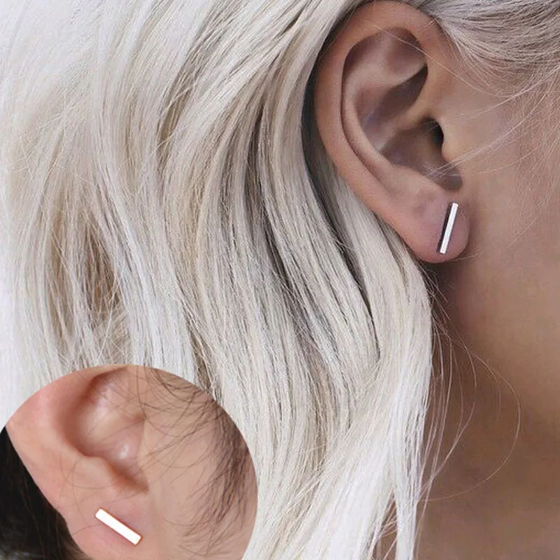 Women Stud Earrings Geometric Earring Jewelry Accessories Gold Silver Funny Earrings Jewellery Punk Fashion One Word Earring
Women Stud Earrings Geometric Earring Jewelry Accessories Gold Silver Funny Earrings Jewellery Punk Fashion One Word Earring