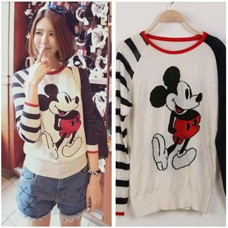 Fashion Thin Cute Cartoon Sweater Women Spring Autumn Female Stripe Long Sleeve Knitted Pullover Sweaters Casual Loose Blouse
Fashion Thin Cute Cartoon Sweater Women Spring Autumn Female Stripe Long Sleeve Knitted Pullover Sweaters Casual Loose Blouse