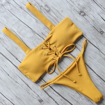 Thong Bikini Set Sexy Push Up Bikini 2018 Solid Swimsuit Women Padded Bathing Suit Bandage Swimwear Female Bathing Suit Biquini
Thong Bikini Set Sexy Push Up Bikini 2018 Solid Swimsuit Women Padded Bathing Suit Bandage Swimwear Female Bathing Suit Biquini