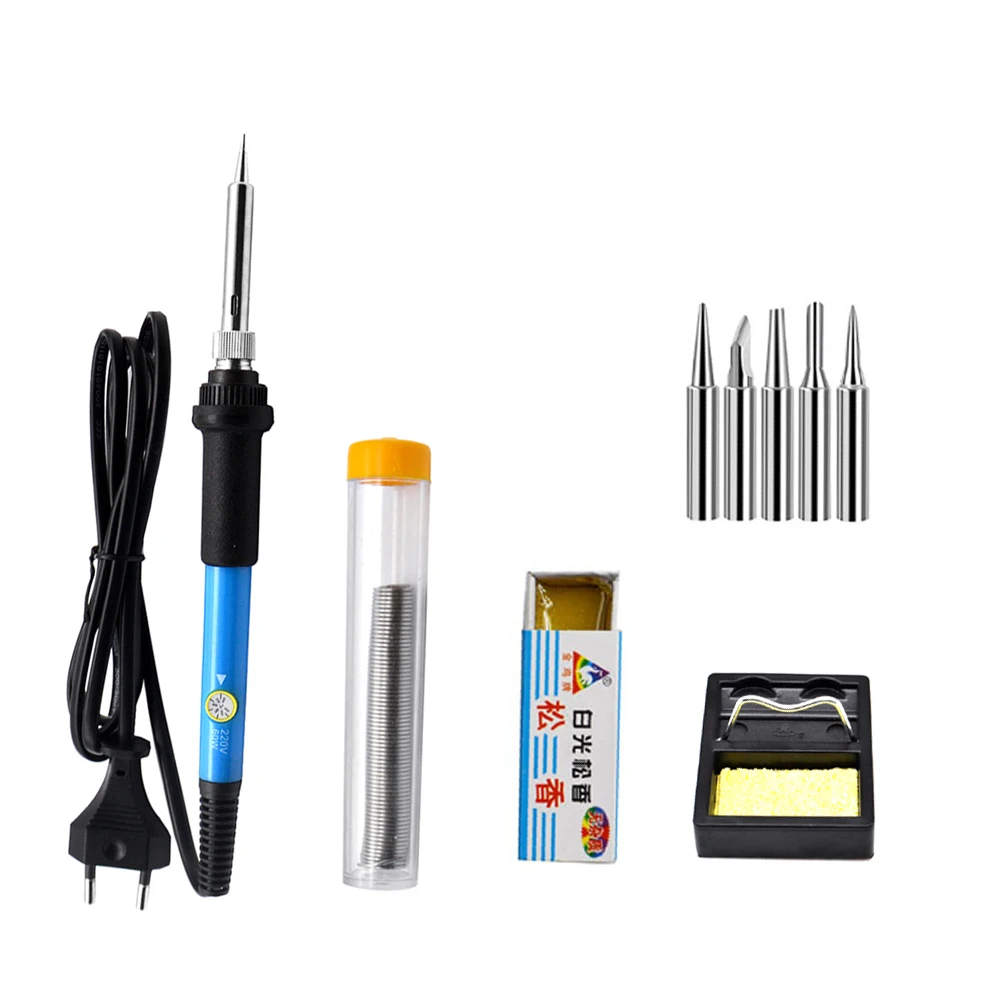 60W/220V blue Adjustable Temperature Electric Soldering Iron Kit Welding Soldering Station Heat Pencil EU Plug kit
60W/220V blue Adjustable Temperature Electric Soldering Iron Kit Welding Soldering Station Heat Pencil EU Plug kit