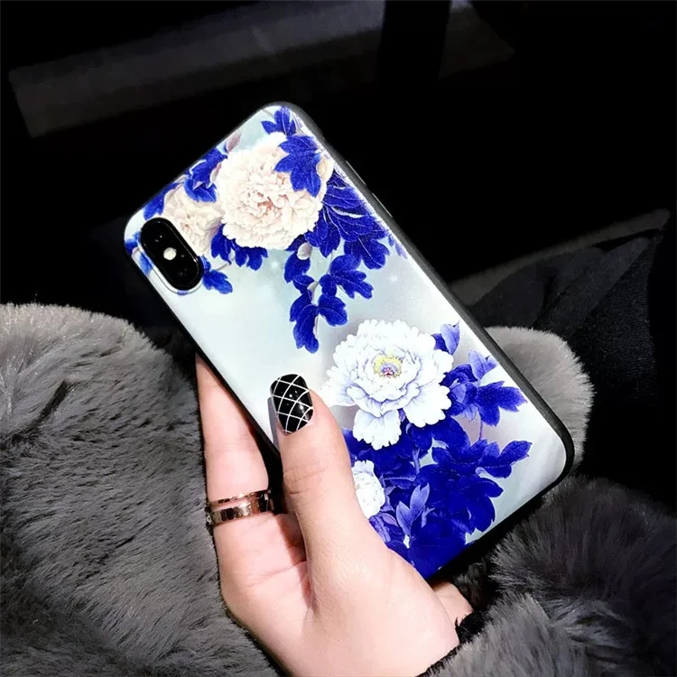 Новый винтажный цветочный чехол для iphone X XR XS Max 8 7 6 6s Plus мягкий силиконовый из ТПУ