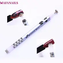 1 Pcs 2-דרך להשתמש מגנט עט הולוגרפית כסף נייל אמנות חתול עט 3D המגנטי מסמר ג 'ל פולני חתול עיניים קסום מקל DTB-09(China)