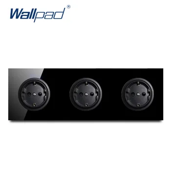 Wallpad Crystal Tempered Pure Black Glass Panel 16A 3 EU German Standard Wall Power Socket Outlet Grounded
Wallpad Crystal Tempered Pure Black Glass Panel 16A 3 EU German Standard Wall Power Socket Outlet Grounded