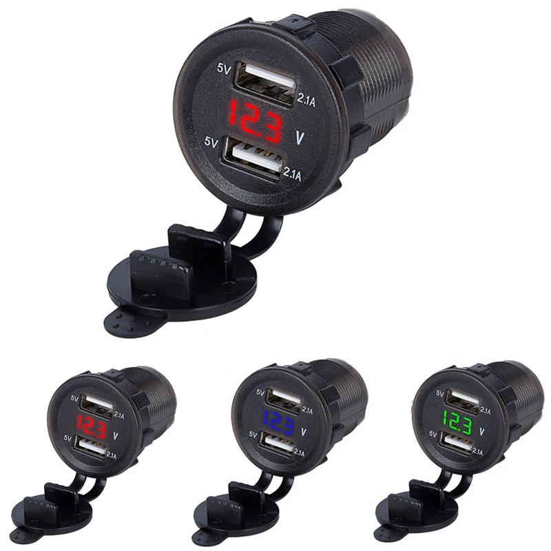 5V 2.4A+2.4A Boat Motorcycle Car USB Charger Socket Voltmeter Cigarette Lighter Car Dual USB Charger Adapter Voltage12v-24V
5V 2.4A+2.4A Boat Motorcycle Car USB Charger Socket Voltmeter Cigarette Lighter Car Dual USB Charger Adapter Voltage12v-24V