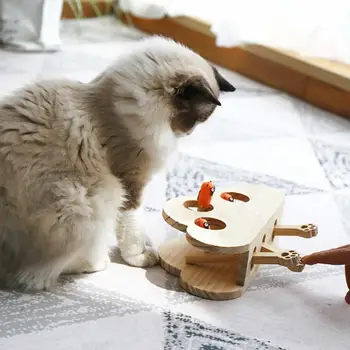 Solid Wooden Cat Toy Puzzle Interactive Toys Whack A Mole Cloud Shape Hamster Funny Wooden Box for Playing Cat Supplies 20E
Solid Wooden Cat Toy Puzzle Interactive Toys Whack A Mole Cloud Shape Hamster Funny Wooden Box for Playing Cat Supplies 20E