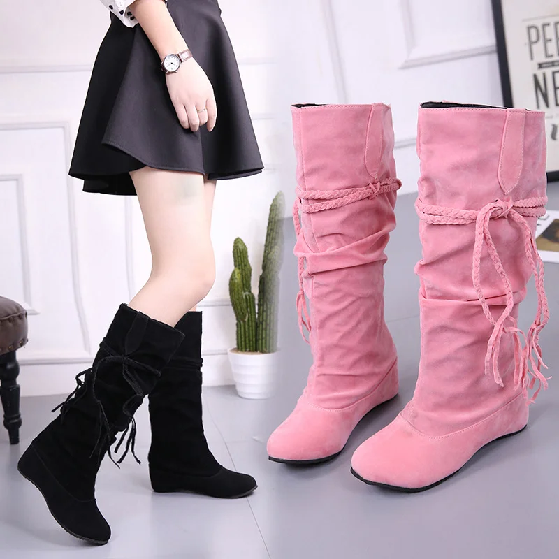 New Winter Women's Snow Boots Fashion Flat Lace-up Middle Tube Mid-calf Boots Casual Internal Increase Platform Boots Female
New Winter Women's Snow Boots Fashion Flat Lace-up Middle Tube Mid-calf Boots Casual Internal Increase Platform Boots Female
