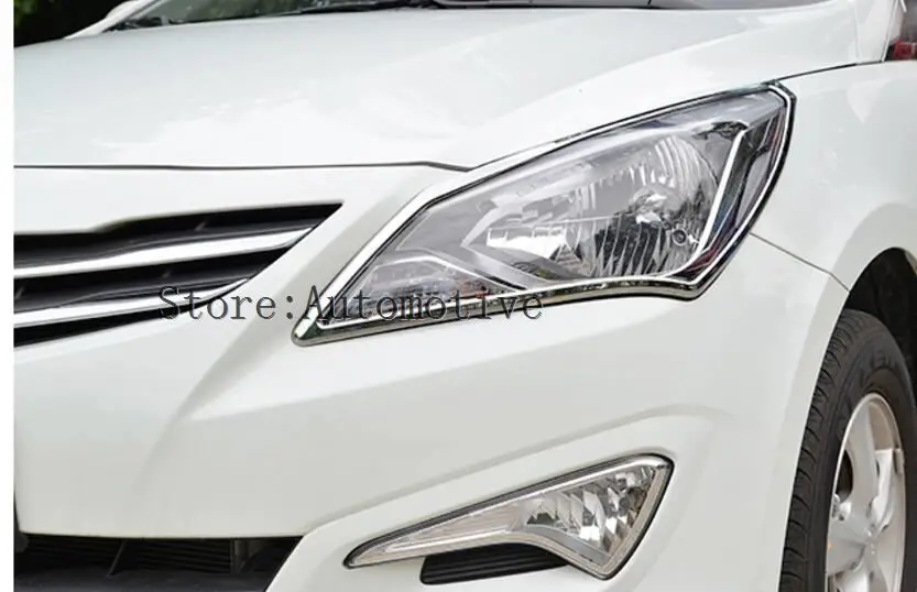 ABS Chrome front headlight Lamp Cover For 2014 2015 2016 4dr for Hyundai VERNA/Solaris
ABS Chrome front headlight Lamp Cover For 2014 2015 2016 4dr for Hyundai VERNA/Solaris