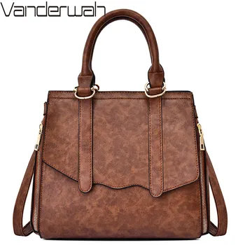 New Tote Women Bag Brands Female Shoulder Bag Large Capacity Handbags Solid PU Leather Vintage Crossbody Bags for Women 2019 Sac
New Tote Women Bag Brands Female Shoulder Bag Large Capacity Handbags Solid PU Leather Vintage Crossbody Bags for Women 2019 Sac