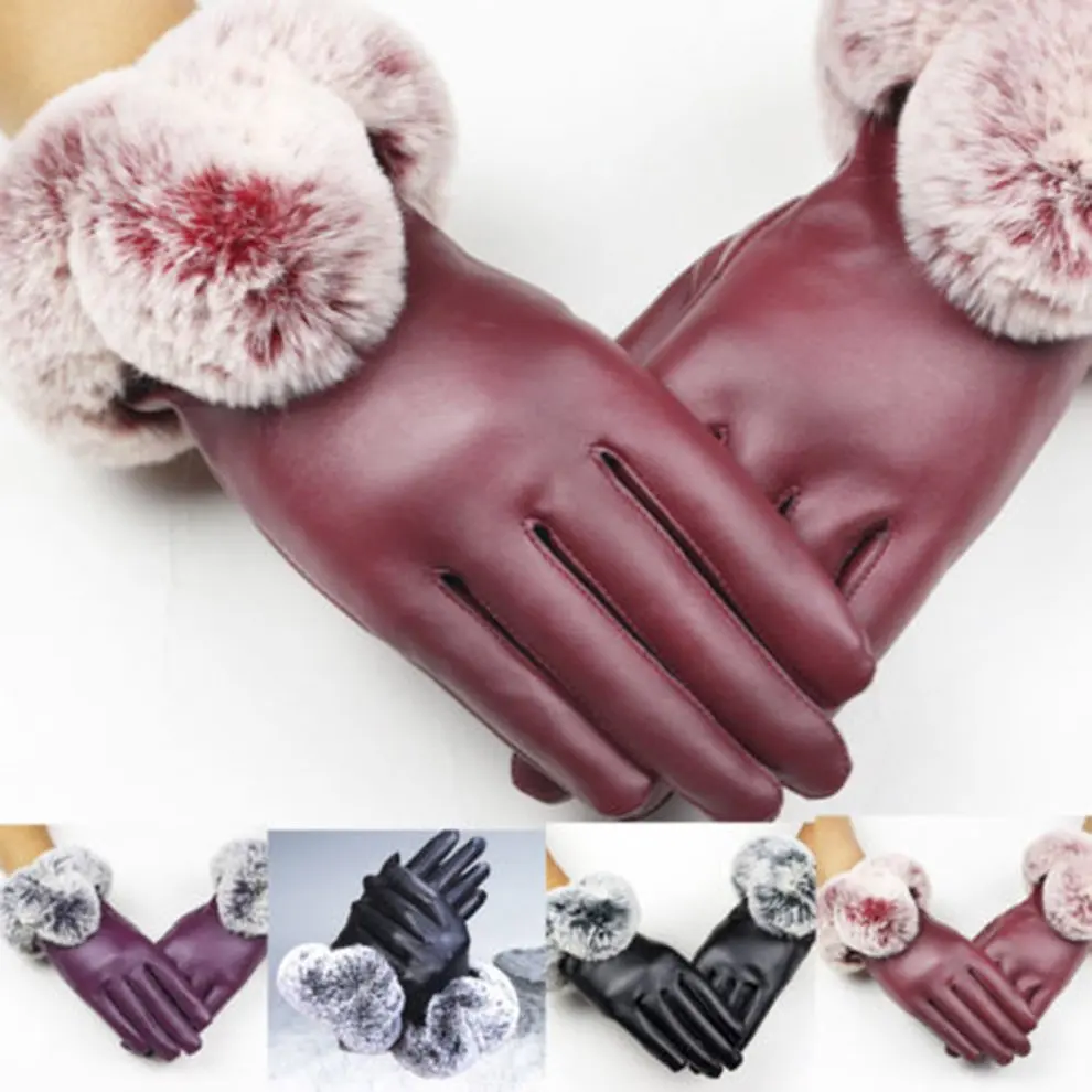 Fashion Women Lady Leather Gloves Autumn Winter Warm Rabbit Fur Mittens Gloves Windproof and Waterproof Warm Gloves
Fashion Women Lady Leather Gloves Autumn Winter Warm Rabbit Fur Mittens Gloves Windproof and Waterproof Warm Gloves