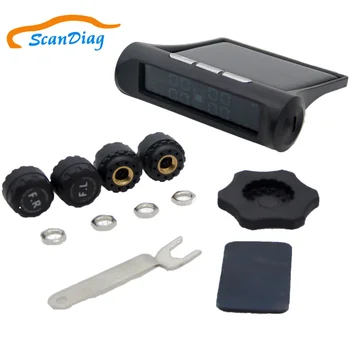 Solar Power TPMS Smart Car Tire Tyre Pressure Monitoring System Wireless Alarm Warning with 4 Sensors BAR PSI LCD Display
Solar Power TPMS Smart Car Tire Tyre Pressure Monitoring System Wireless Alarm Warning with 4 Sensors BAR PSI LCD Display