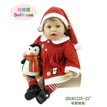 22-inch Rebirth doll 55cm Soft Silicone PVC Doll Princess Reborn Christmas Dolls Dress Plush Doll Gift
22-inch Rebirth doll 55cm Soft Silicone PVC Doll Princess Reborn Christmas Dolls Dress Plush Doll Gift