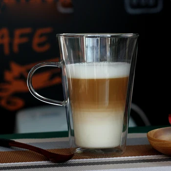 400cc Coffee Mug with Handle Heat Resistant Double Wall Glass Breakfast Milk Drink Cup Healthy Insulated Transparent Office Mug
400cc Coffee Mug with Handle Heat Resistant Double Wall Glass Breakfast Milk Drink Cup Healthy Insulated Transparent Office Mug