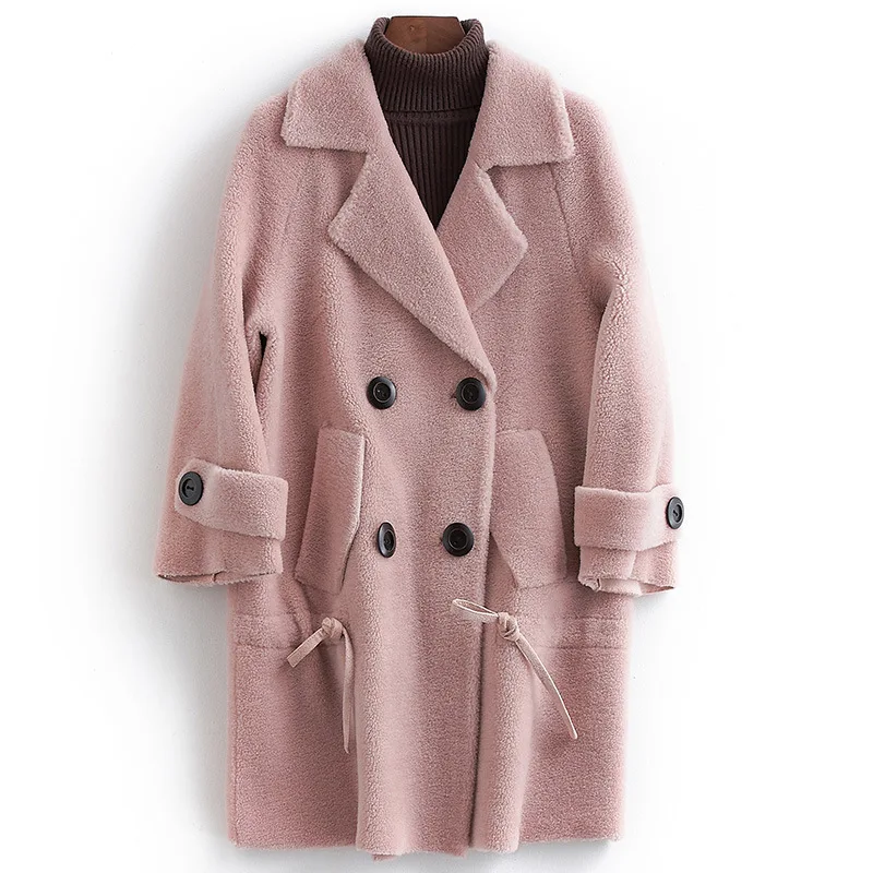 100% Wool Jacket Autumn Winter Coat Women Clothes 2019 Streetwear Real Fur Coat Korean Vintage Tops Sheep Shearling Suede Lining
100% Wool Jacket Autumn Winter Coat Women Clothes 2019 Streetwear Real Fur Coat Korean Vintage Tops Sheep Shearling Suede Lining