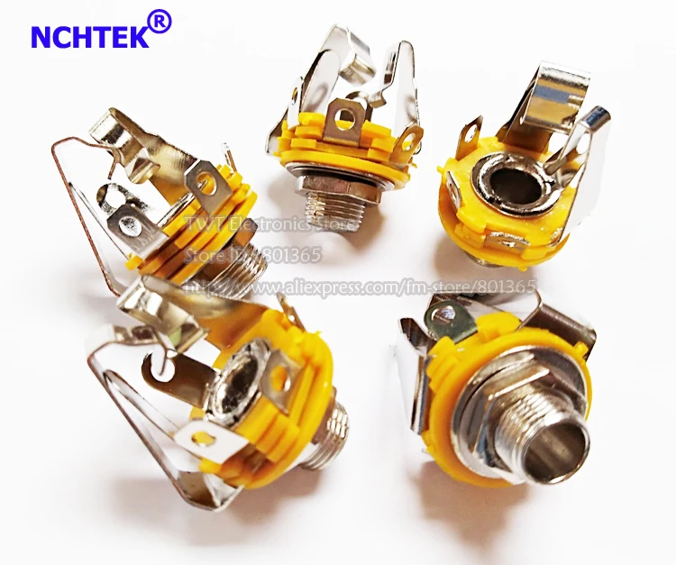 NCHTEK 1/4" 6.3mm Stereo Audio Phone Jack Panel Chassis Mount Washers Closed Circuit/Free shipping/10PCS
NCHTEK 1/4" 6.3mm Stereo Audio Phone Jack Panel Chassis Mount Washers Closed Circuit/Free shipping/10PCS