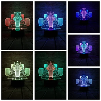 Hot Sale Formula Racing Car Desk Table 3D LED Night Light Lamp Kiddie Kids Children Family Decor Holiday Xmas Halloween Gift
Hot Sale Formula Racing Car Desk Table 3D LED Night Light Lamp Kiddie Kids Children Family Decor Holiday Xmas Halloween Gift