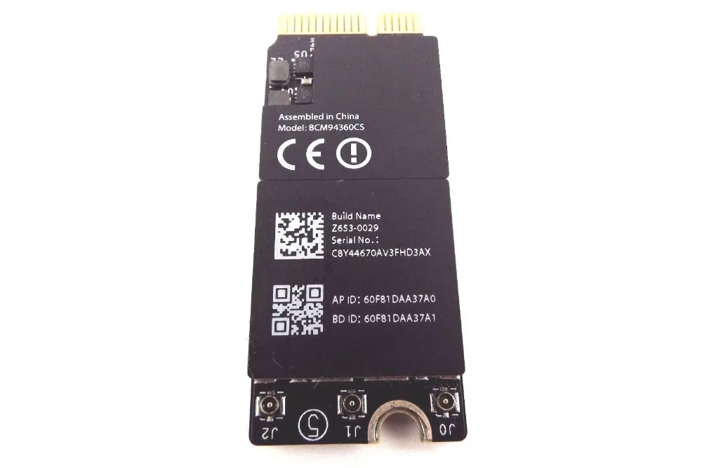 Wifi Wireless Bluetooth Airport Card For Macbook Pro Retina 15" A1398 A1502 2013 BCM94360CS
Wifi Wireless Bluetooth Airport Card For Macbook Pro Retina 15" A1398 A1502 2013 BCM94360CS