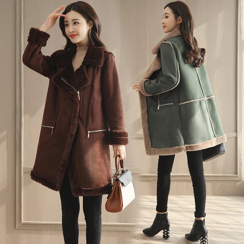 MUMUZI Faux Lambswool Suede Coats Women 2018 Autumn Winter Faux Leather Zipper Biker Jacket Female Casual Motorcycle Coats
MUMUZI Faux Lambswool Suede Coats Women 2018 Autumn Winter Faux Leather Zipper Biker Jacket Female Casual Motorcycle Coats