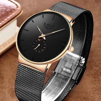 LIGE New Luxury Brand Ultra-thin Business Quartz Watch Men's Casual Mesh Steel Gold Waterproof Sport Watch Man Relogio Masculino
LIGE New Luxury Brand Ultra-thin Business Quartz Watch Men's Casual Mesh Steel Gold Waterproof Sport Watch Man Relogio Masculino