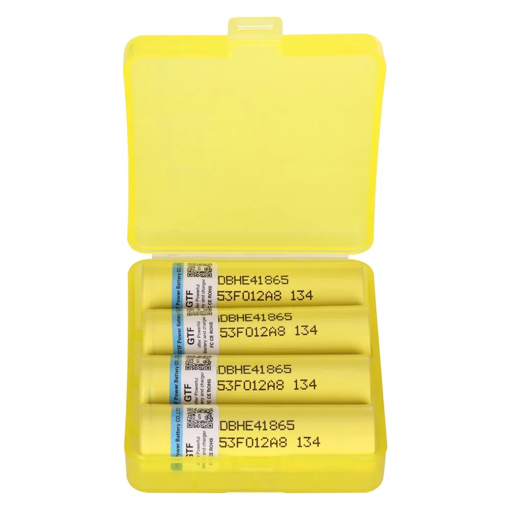 4pcs Original 3.7V 18650 Battery HE4 2500mAh Li-lon Battery Rechargeable batteries 20A discharge For Flashlight +1pc Battery Box
4pcs Original 3.7V 18650 Battery HE4 2500mAh Li-lon Battery Rechargeable batteries 20A discharge For Flashlight +1pc Battery Box