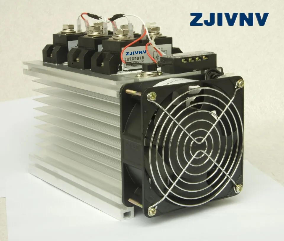 High quality 3PCS 300A Industrial SSR solid state relays DC-AC with heat sink and fan 9-32vdc control 480vac
High quality 3PCS 300A Industrial SSR solid state relays DC-AC with heat sink and fan 9-32vdc control 480vac
