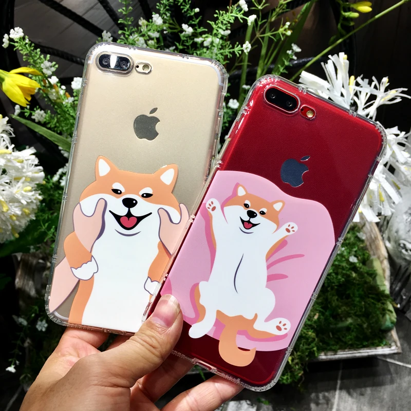 Cute Shiba Dog TPU Silicone Phone case for Coque iphone 6 6s 6plus 7 7p 8 8plus x Anti-Knock Airbag Silicone case finger cover
Cute Shiba Dog TPU Silicone Phone case for Coque iphone 6 6s 6plus 7 7p 8 8plus x Anti-Knock Airbag Silicone case finger cover