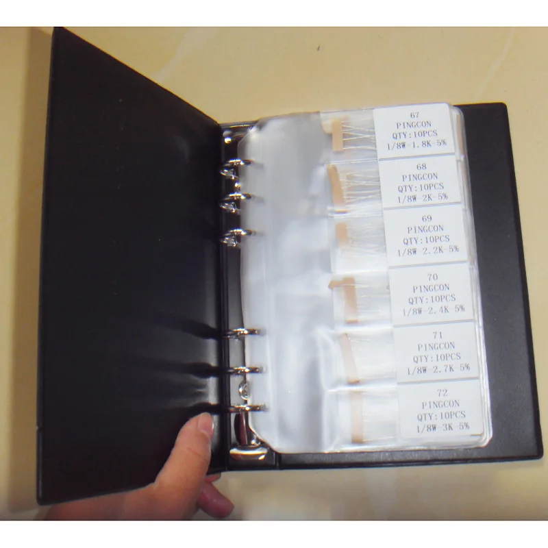 1/8W Carbon Film 5% 127valuesX10pcs=1270pcs 0.125W 1R~1M Assorted Resistor Kit Pack Sample Book
1/8W Carbon Film 5% 127valuesX10pcs=1270pcs 0.125W 1R~1M Assorted Resistor Kit Pack Sample Book