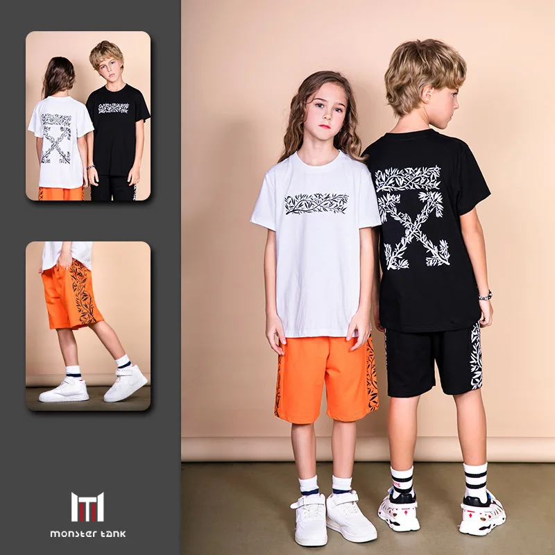 Fashion Print Sport Kids Set Summer 2 Piece Short Sleeve T-shirt + Pants Boy Active Set 100% Cotton Unisex Teenage Tracksuit
Fashion Print Sport Kids Set Summer 2 Piece Short Sleeve T-shirt + Pants Boy Active Set 100% Cotton Unisex Teenage Tracksuit