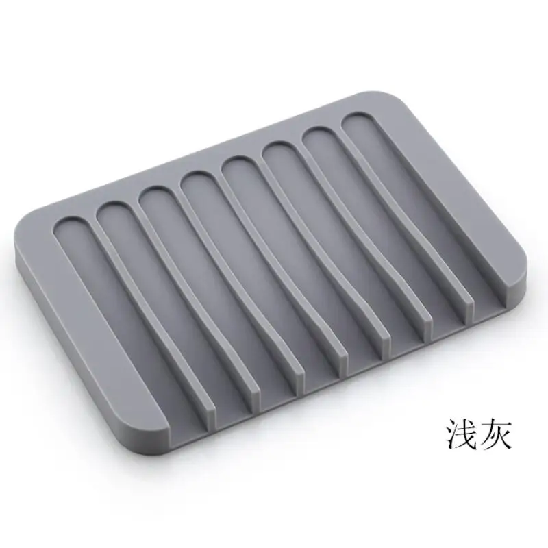Silicone Soap Holder Flexible Soap Dish Plate Holder Tray Soap Box Contai C❤