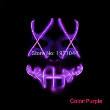 Make up party glow mask LED Neon EL Wire Blinking Mask with DC-3V Sound activated Driver For Halloween Supplies
Make up party glow mask LED Neon EL Wire Blinking Mask with DC-3V Sound activated Driver For Halloween Supplies