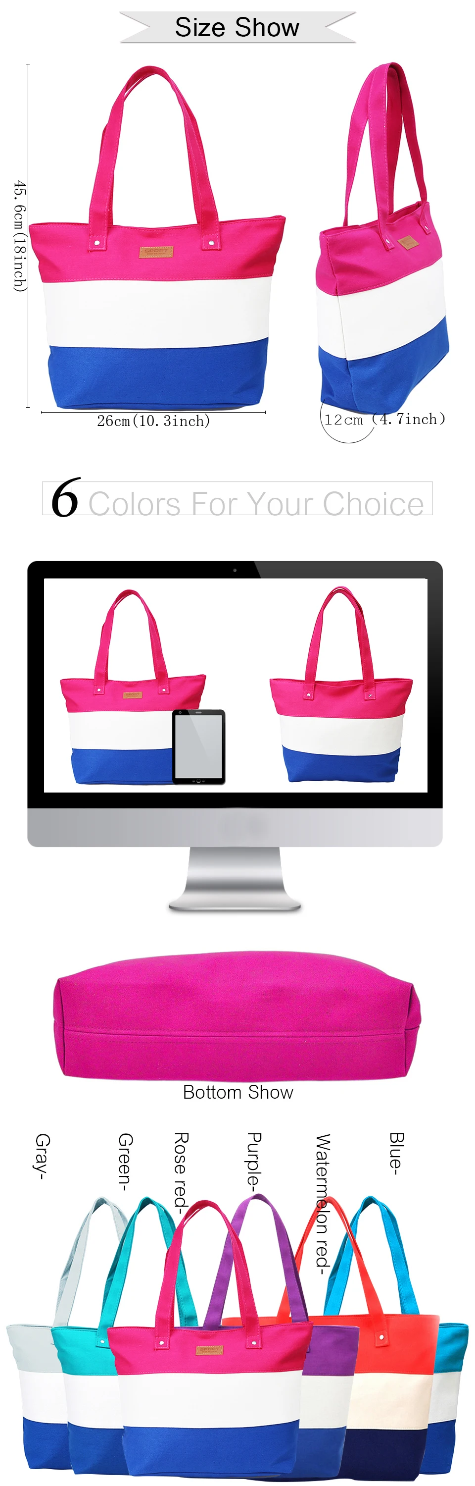 women canvas handbag