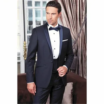Navy Blue Shawl Lapel Business Men Party Prom Suits Sets Classic Design 2019 Groom Wedding Tuxedos 3Pieces (Jacket+Pant+Vest)
Navy Blue Shawl Lapel Business Men Party Prom Suits Sets Classic Design 2019 Groom Wedding Tuxedos 3Pieces (Jacket+Pant+Vest)