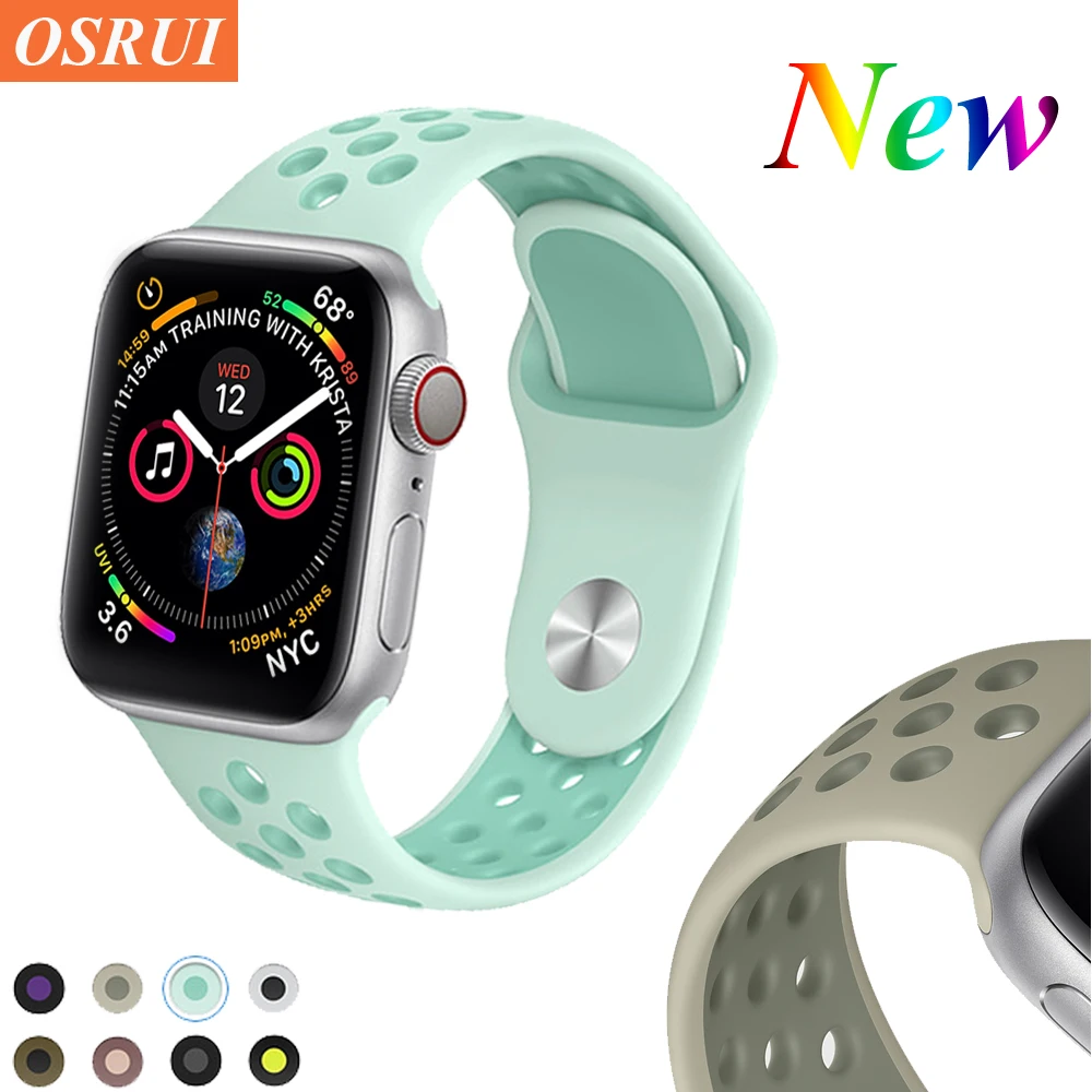 OSRUI Silicone sport band For Apple Watch 4 44mm 40mm strap iwatch 4 3 band correa 42mm 38mm pulseira bracelet watch Accessories
OSRUI Silicone sport band For Apple Watch 4 44mm 40mm strap iwatch 4 3 band correa 42mm 38mm pulseira bracelet watch Accessories