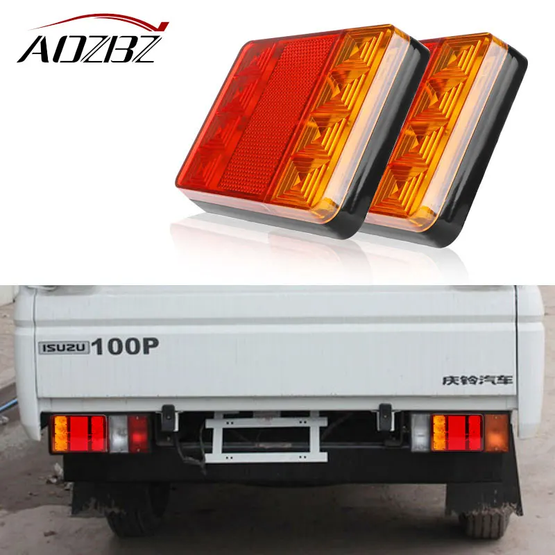 Aozbz 2Pcs 8 LEDS Car Truck Rear Tail Light Warning Lights Rear Lamps Waterproof Tailights Rear Parts for Trailer Truck Boat 12V
Aozbz 2Pcs 8 LEDS Car Truck Rear Tail Light Warning Lights Rear Lamps Waterproof Tailights Rear Parts for Trailer Truck Boat 12V