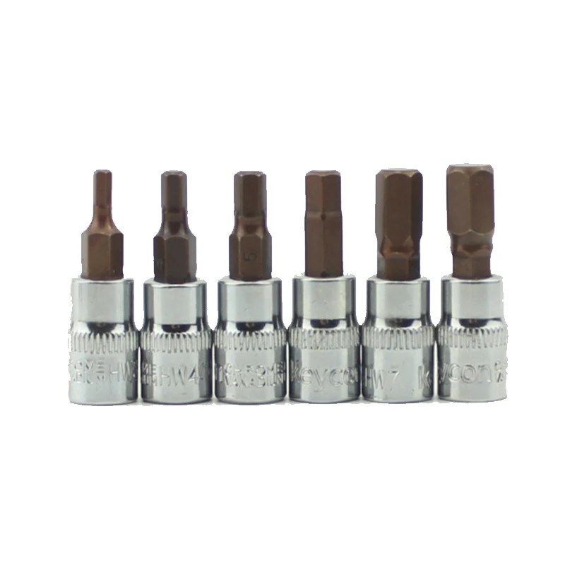 6pcs 1/4 Inch Drive Hex Bit Impact Sockets Set Allen Key Ratchet Drive Adapter Socket Wrench Car Hand Tools H3 H4 H5 H6 H7 H8
6pcs 1/4 Inch Drive Hex Bit Impact Sockets Set Allen Key Ratchet Drive Adapter Socket Wrench Car Hand Tools H3 H4 H5 H6 H7 H8
