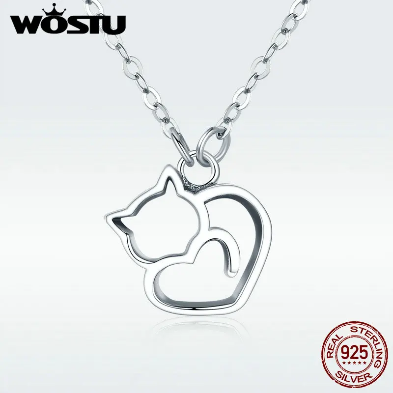 WOSTU Popular 100% 925 Sterling Silver Lovely Cat Exquisite Women Pendant Necklace Luxury Sterling Silver Jewelry Gift DXN188
WOSTU Popular 100% 925 Sterling Silver Lovely Cat Exquisite Women Pendant Necklace Luxury Sterling Silver Jewelry Gift DXN188