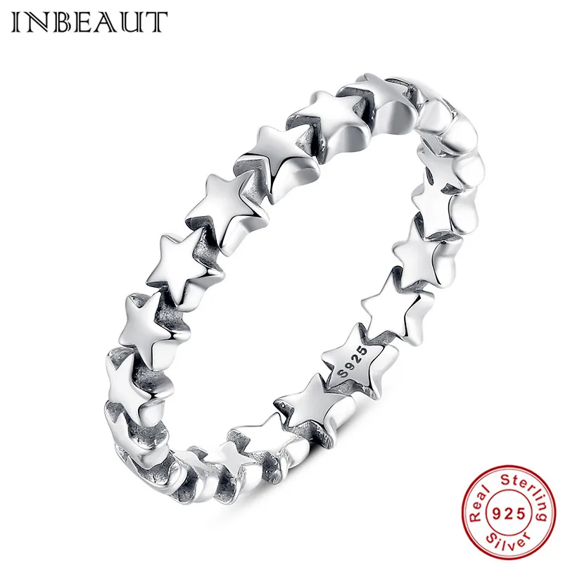 INBEAUT Starshine Stackable Ring Polished Real 925 Sterling Silver for Women Trendy Simple Elegant Linked Star Wedding Rings
INBEAUT Starshine Stackable Ring Polished Real 925 Sterling Silver for Women Trendy Simple Elegant Linked Star Wedding Rings