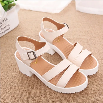 Women Sandals High Heels Casual Platform Shoes Open Toe Plus Size 34-45 4 Colors Buckle Round Toe Blue White Black Free Shipping
Women Sandals High Heels Casual Platform Shoes Open Toe Plus Size 34-45 4 Colors Buckle Round Toe Blue White Black Free Shipping