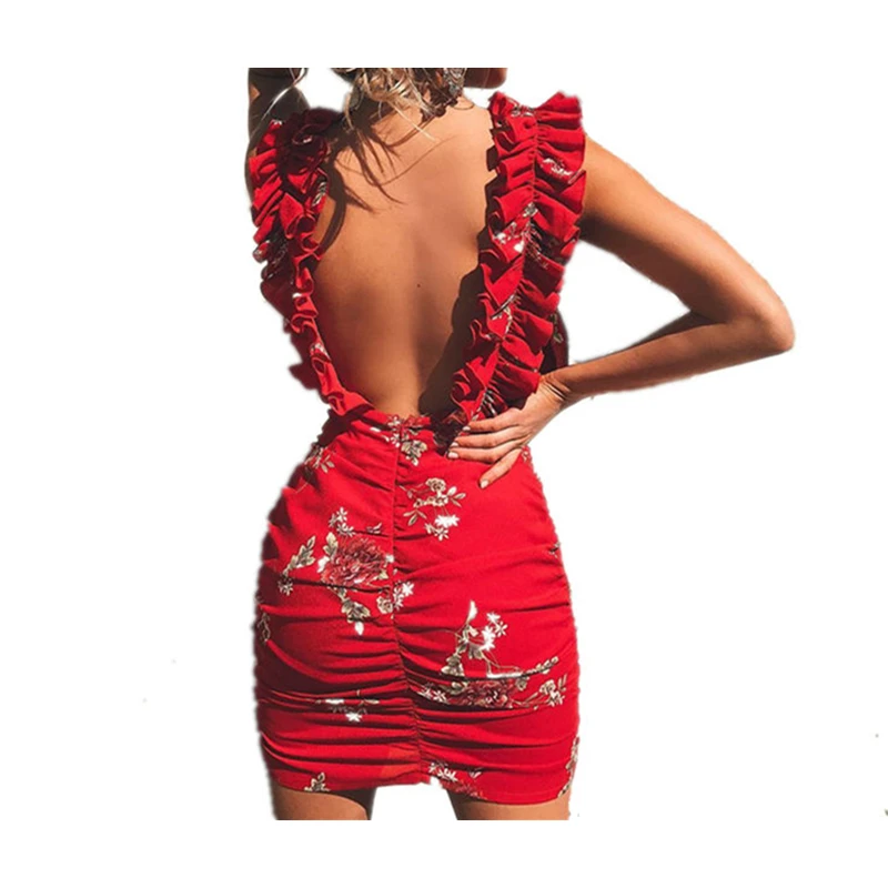 Red Floral Summer Dress Women Sexy Sleeveless beach Sheath Ruffles Tank Draped Sundress Party Dresses Brand BUDDLEJA
Red Floral Summer Dress Women Sexy Sleeveless beach Sheath Ruffles Tank Draped Sundress Party Dresses Brand BUDDLEJA