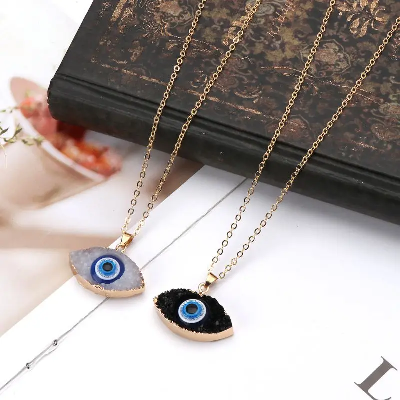 Blue Evil Eye Druzy Stone Pendant Necklace Natural Quartz Geode Crystal Jewelry Druzy
Blue Evil Eye Druzy Stone Pendant Necklace Natural Quartz Geode Crystal Jewelry Druzy