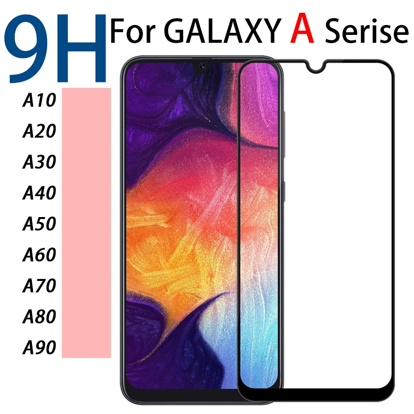 Защитное стекло закаленное 9H для Samsung Galaxy a50 a90 a20 a30 a40 a60 a70 a80 a10 | Мобильные телефоны
